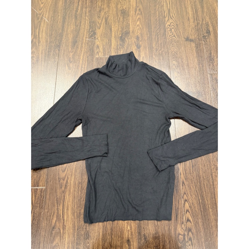 Abercrombie & Fitch Essentials Ribbed Mock Neck Turtleneck - Size S